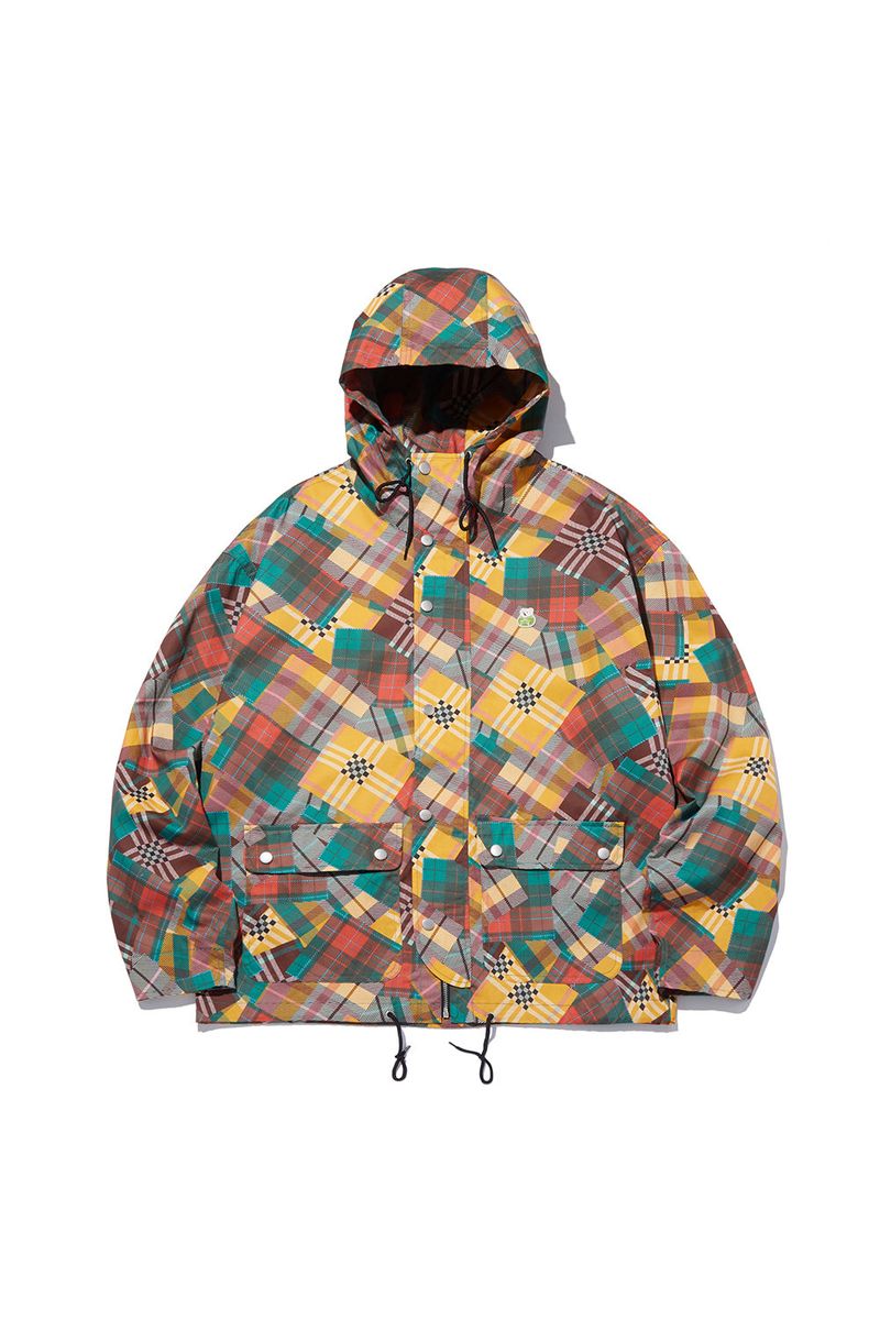 Multi Check Wind Jacket_Green Check