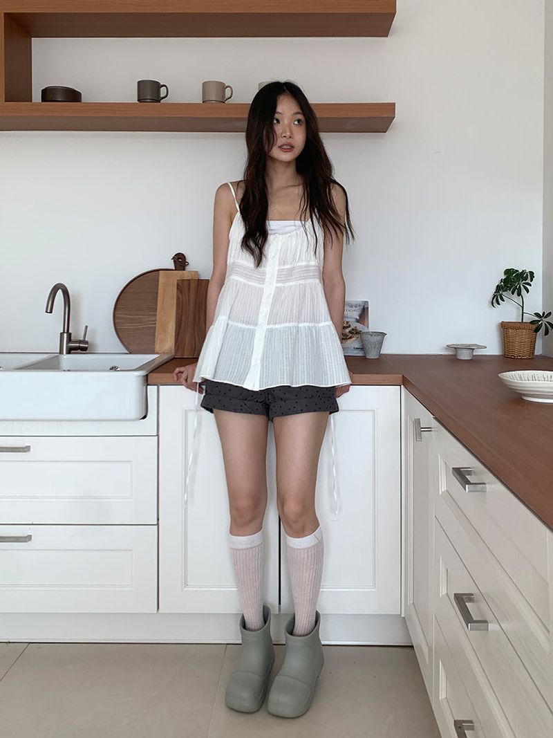 NONFADE DOT DENIM SHORTS (2C)