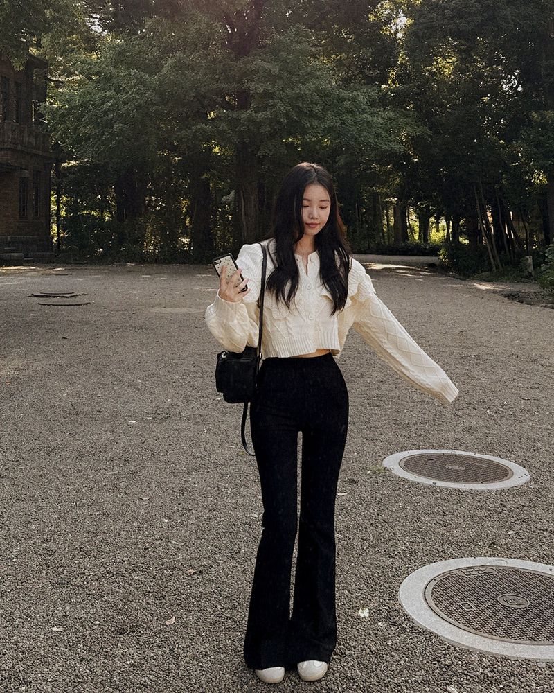 Savel frill cropped cardigan