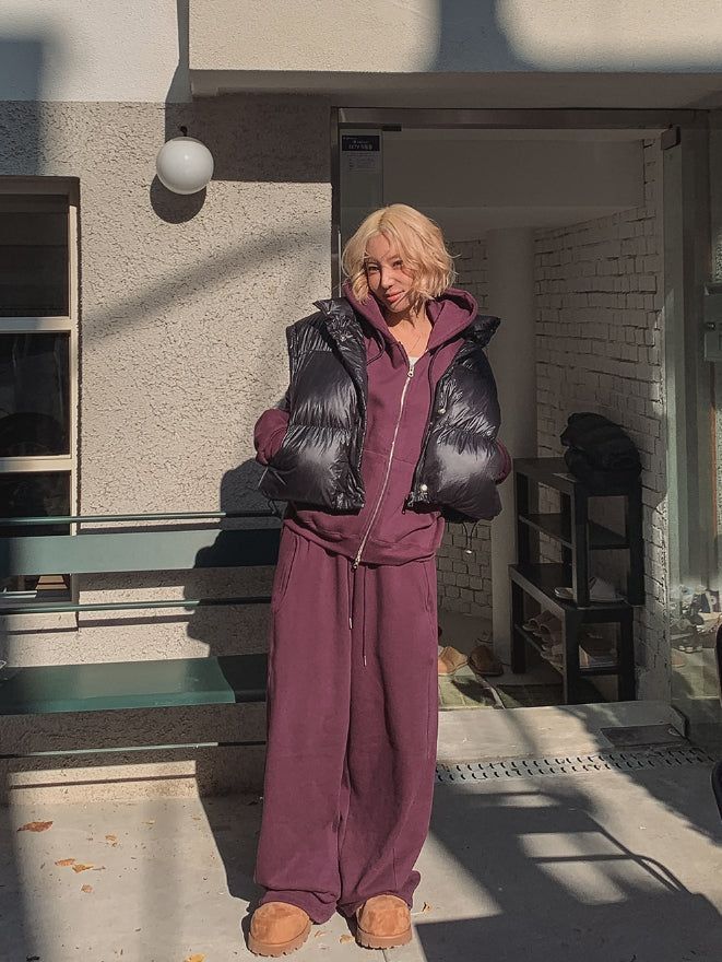 イブブラッシュラインストリングワイドパンツ
