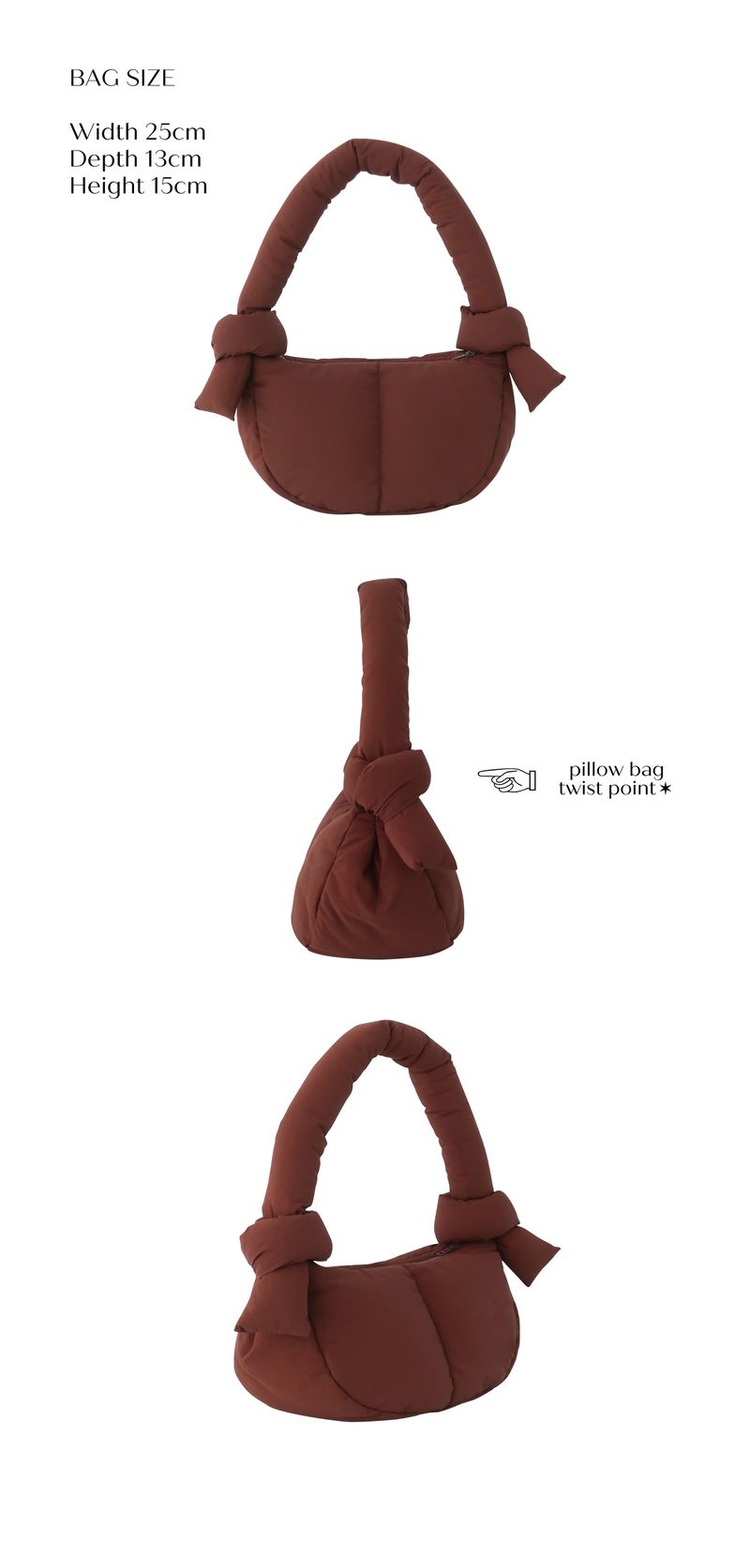 PILLOW BAG BROWN
