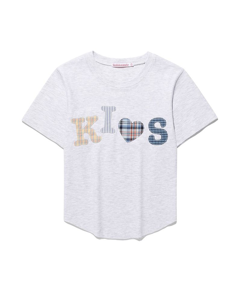 Kims Fresh Cotton Market(キムス フレッシュ コットン マーケット)の「バンピーキスロゴアプリティー Grey(トップス)」