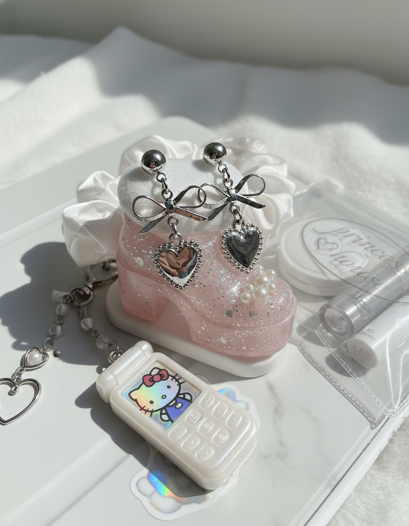 ビンテージハートイヤリング