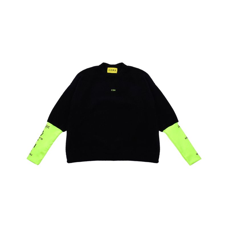 C.O.M.E（シーオーエムイー）の「アームアーマーフリースプルオーバー[UNISEX] Arm-Warmer Fleece Pullover (Black)（Tops）」