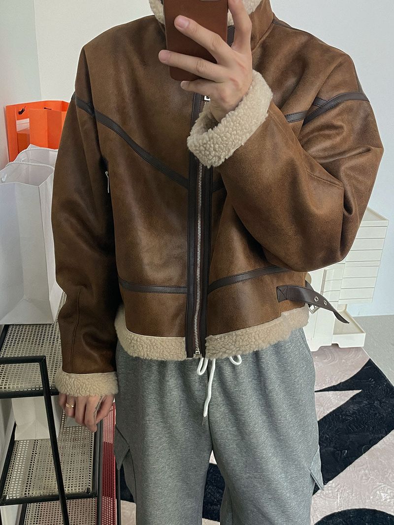 ASCLO Suede Crop Mustang Jacket (3color)