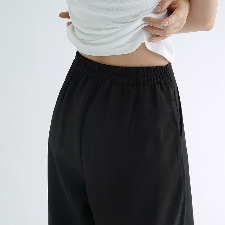 [Baenty] Back-Banding Two-Pleat Wide Slacks - 3 Colors