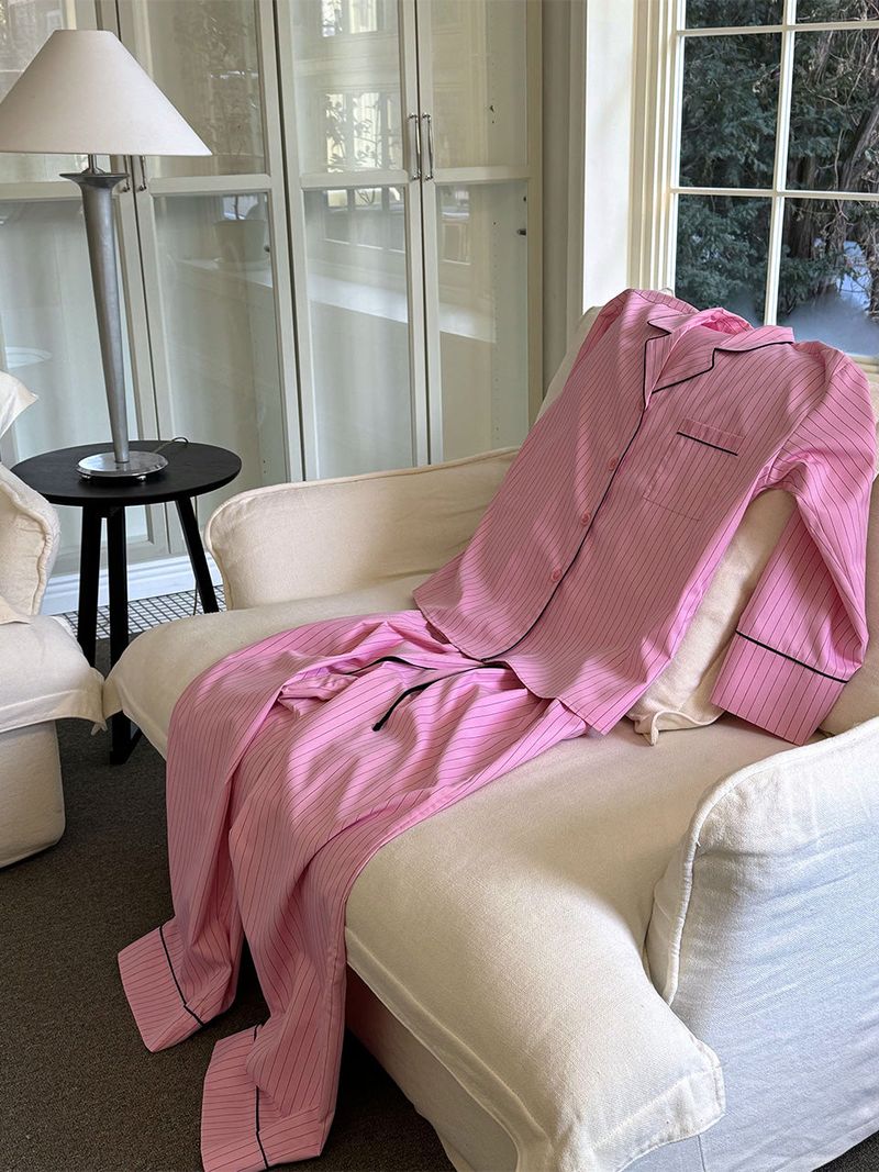 (M)STRIPED PAJAMA SET / PINK