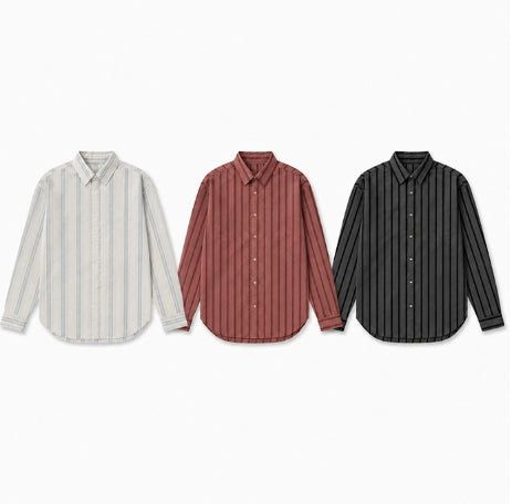 Senel Striped Over Fit Long Sleeve Shirt