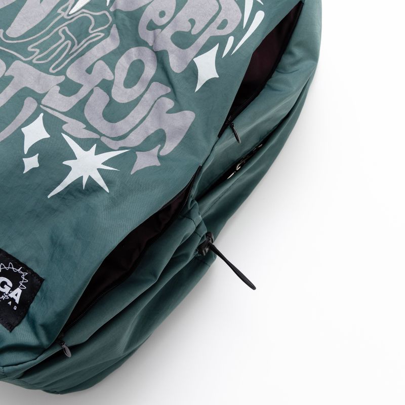 Printed Hidden Pocket Backpack (Green)