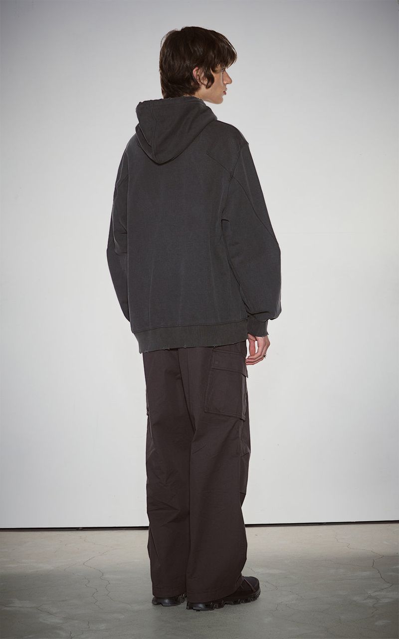 DIAGONAL CARGO PANTS_BROWN