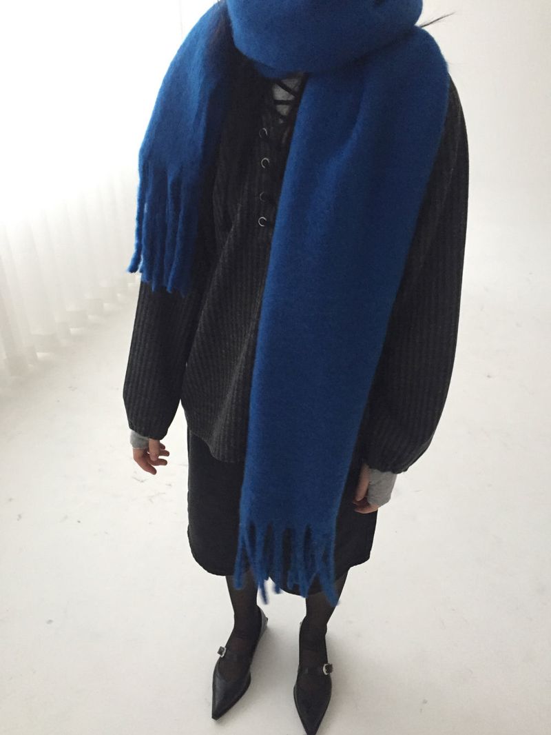 String knit anorak