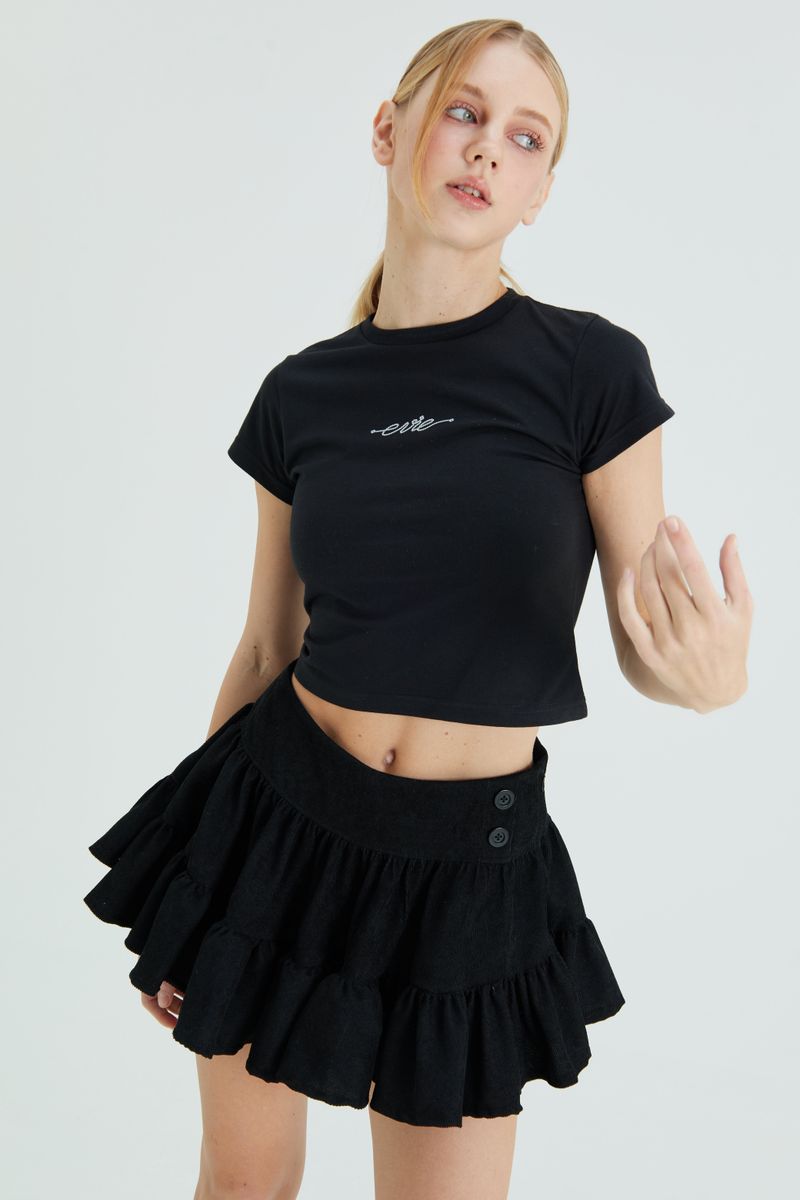 EVIE celyn DIVIDED SKIRT BLACK