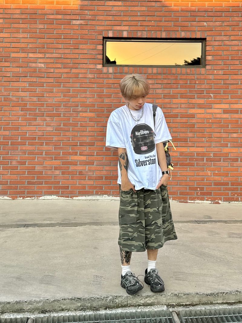 Camo plage bermuda sweat pants 2C