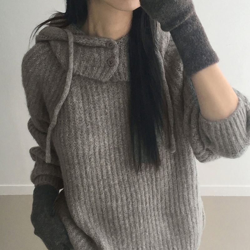 Beto Wool Loose Fit Round Knit Set