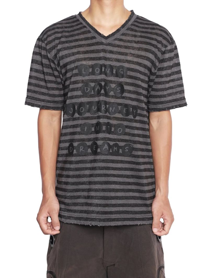 Goldie（ゴルディ）の「RD DARK STRIPED V-NECK TSHIRT（Tops）」