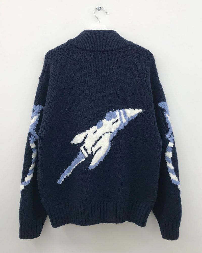 Hubble High Neck Knit Zip-Up (2 Colors)