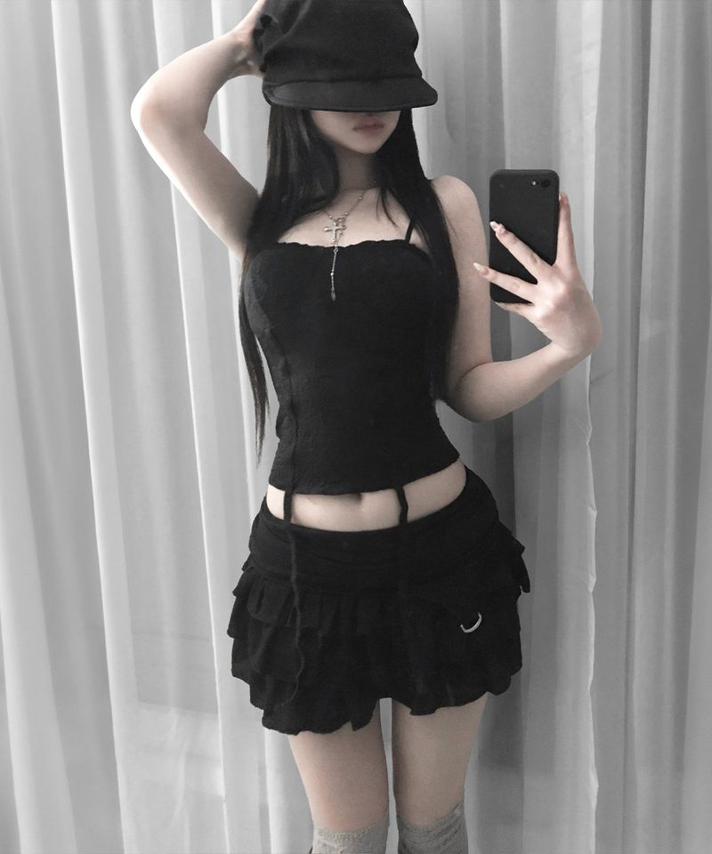 ローズ レース コルセット トップ(4colors)