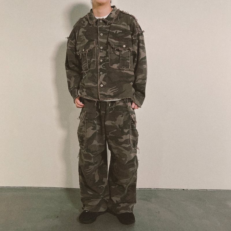 grunge camouflage cargo pants_khaki