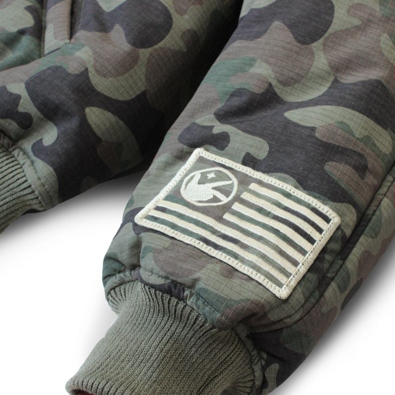 Cropped Fur Hood MA-1 Jacket (Camo)