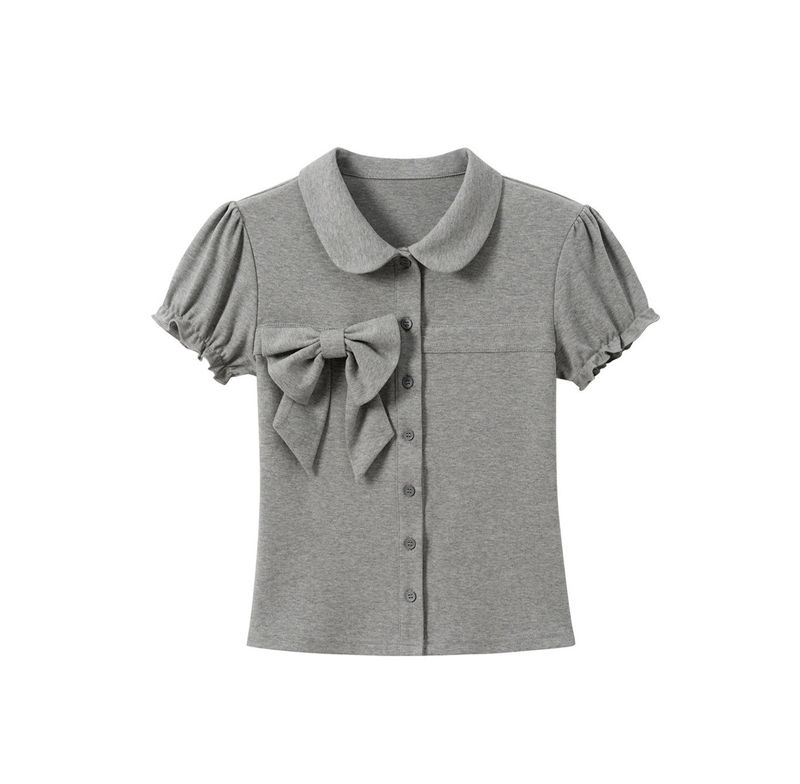 Cozy&Kitsch（コージーアンドキッチ）の「Pitty Ribbon Half T-shirt（Tops）」