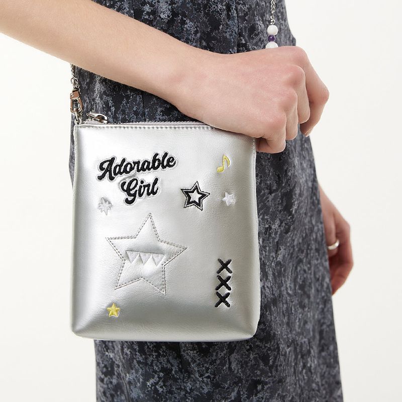 Highteen Metallic Mini Cross Bag _ Silver
