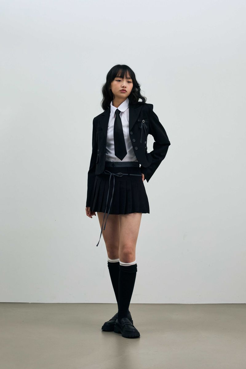 SCARLET PLEATS SKIRT PANTS / BLACK