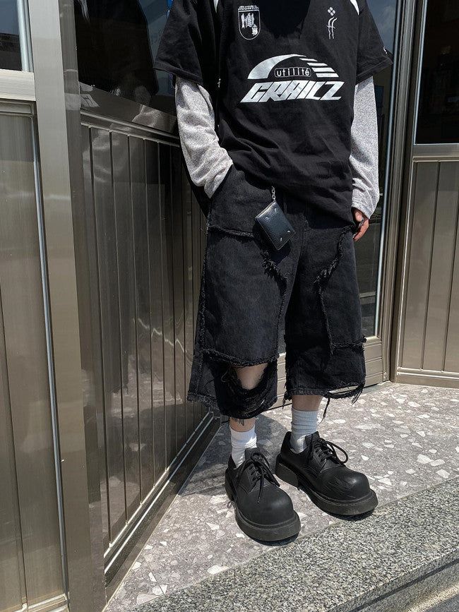 HOLY IN CODE（ホーリーインコード）の「No.0286 dirty VTG black banding SHORTS（Pants）」