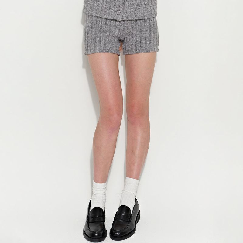 Knit Shorts Gray