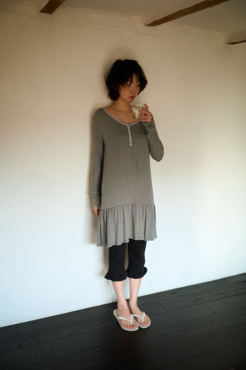 Scandi striped dress (3color)
