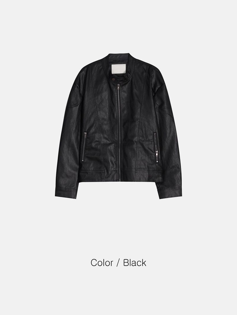 Bella Biker Leather Jacket (2color)