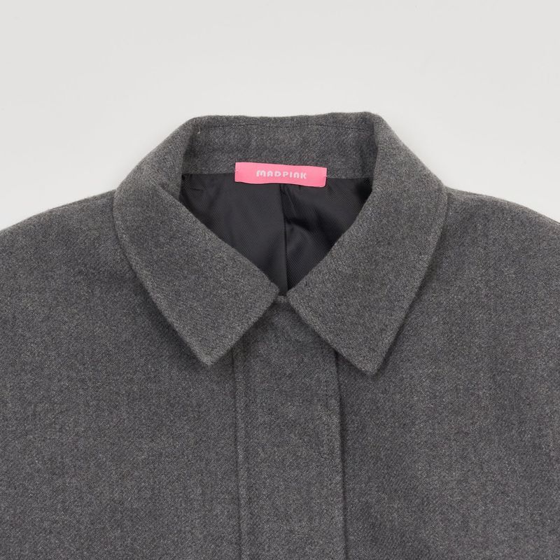 TWO WAY ZIP-UP CROP BLOUSON GRAY