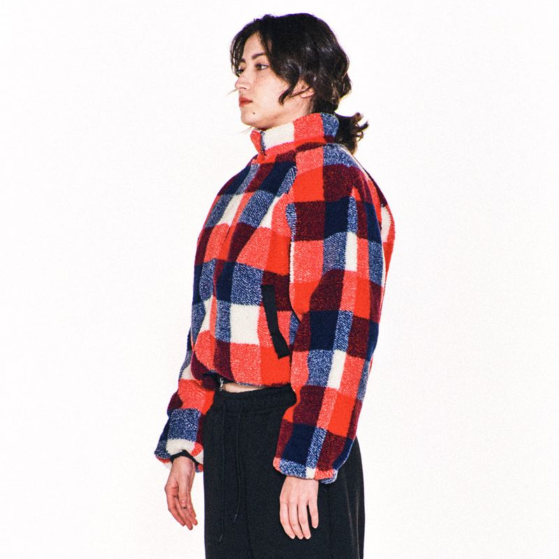 freakishbuilding(フリーキッシュビルディング)の「WEIRD FLEECE CROP JACKET (RED)(Jackets/Outerwear)」