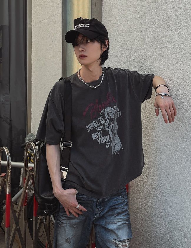Velod Crop Printing Short Sleeve Tee