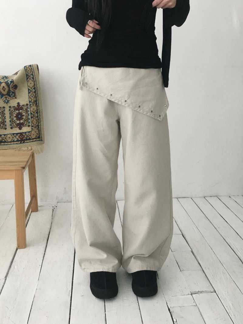 Eyelet Steel Lap Scarf Pants (3c)