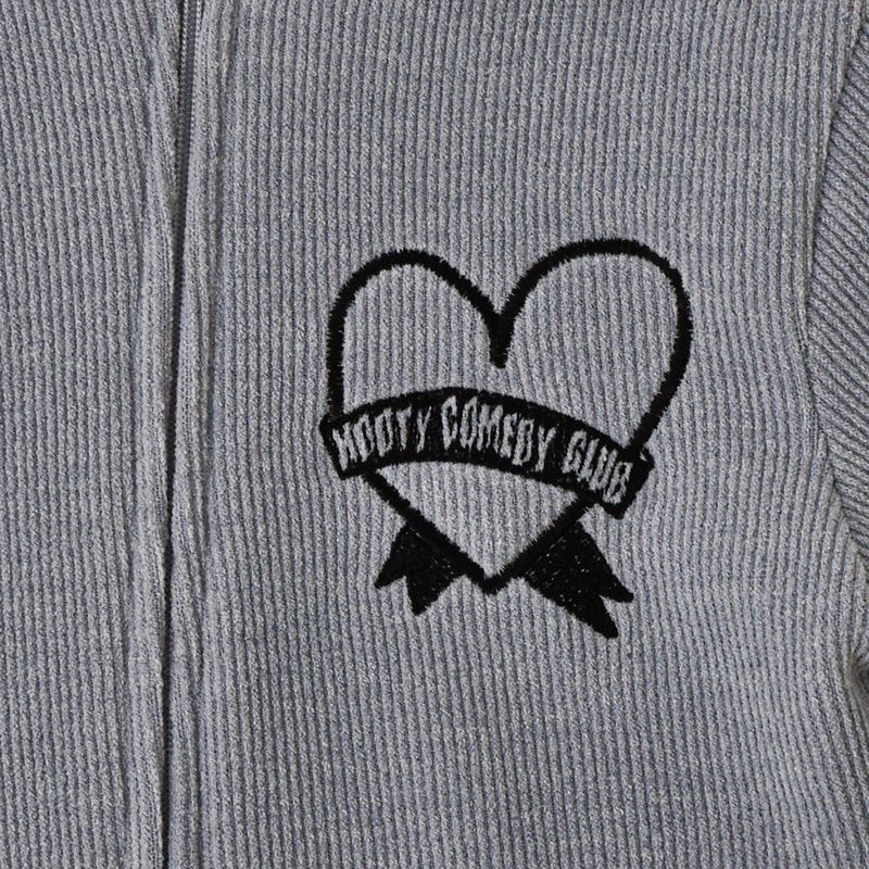 HEART BAND CROP CARDIGAN (ASH BLUE)