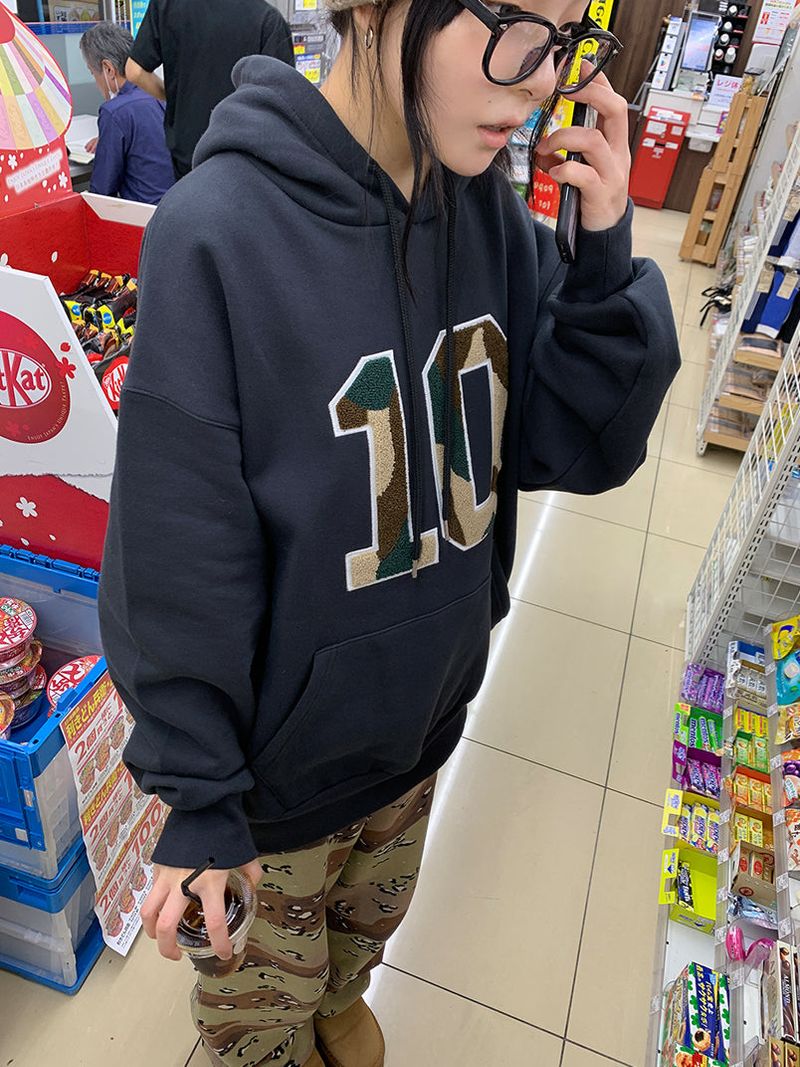CAMO FLEECE PATCH HOOD (4C)