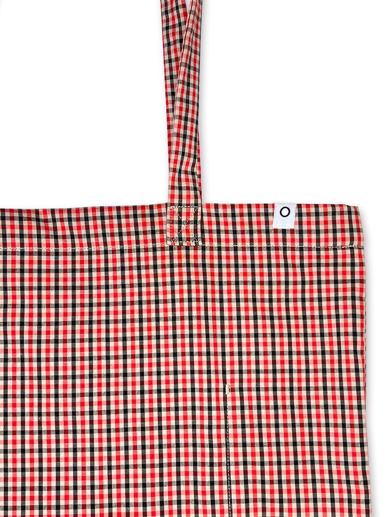 0 Applique Check Eco Bag / Red