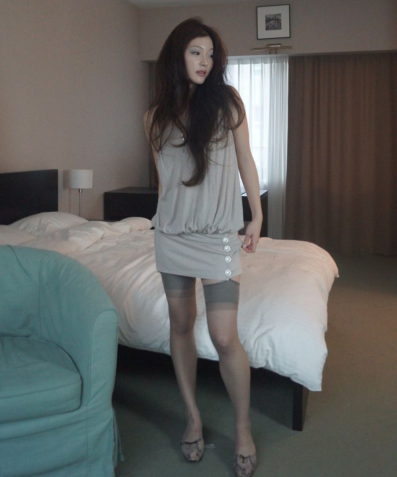 Shirred Button Dress_Sand Beige