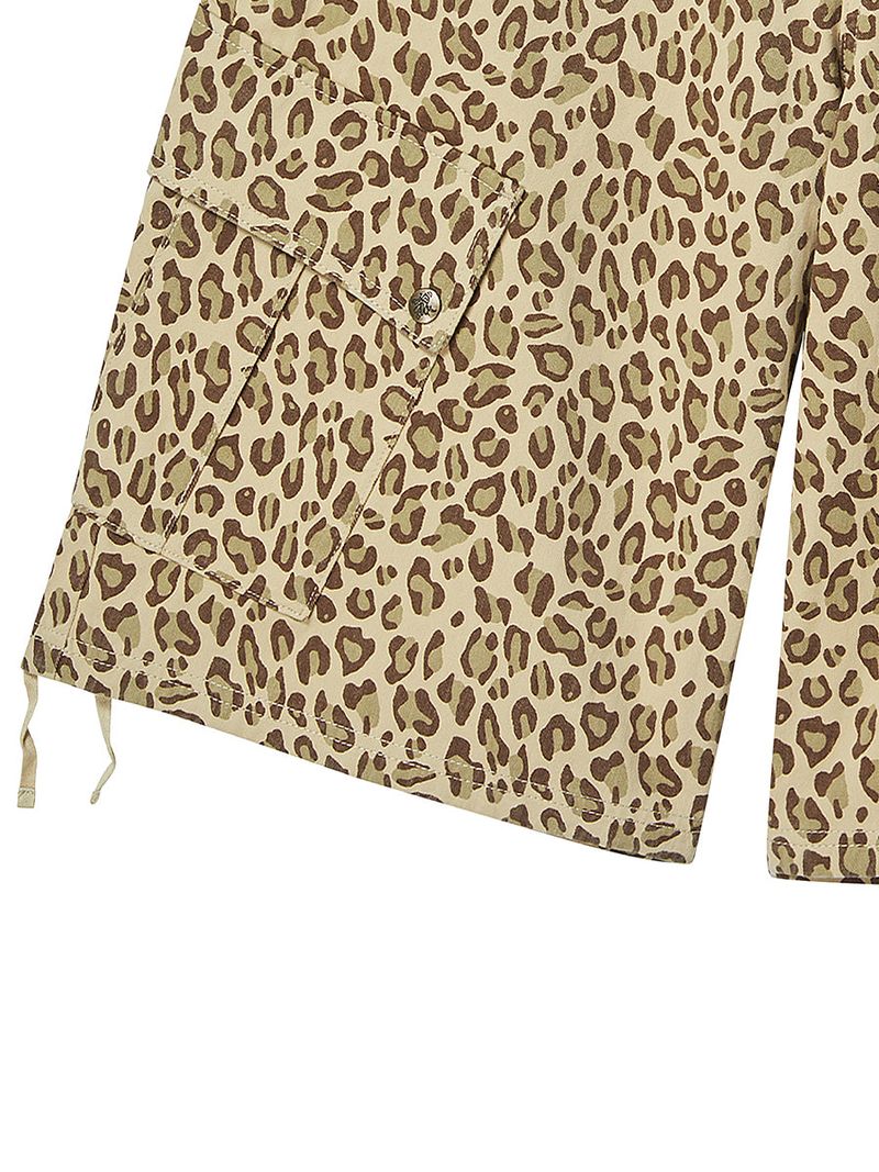 PATTERN CARGO HALF PANTS (LEOPARD)