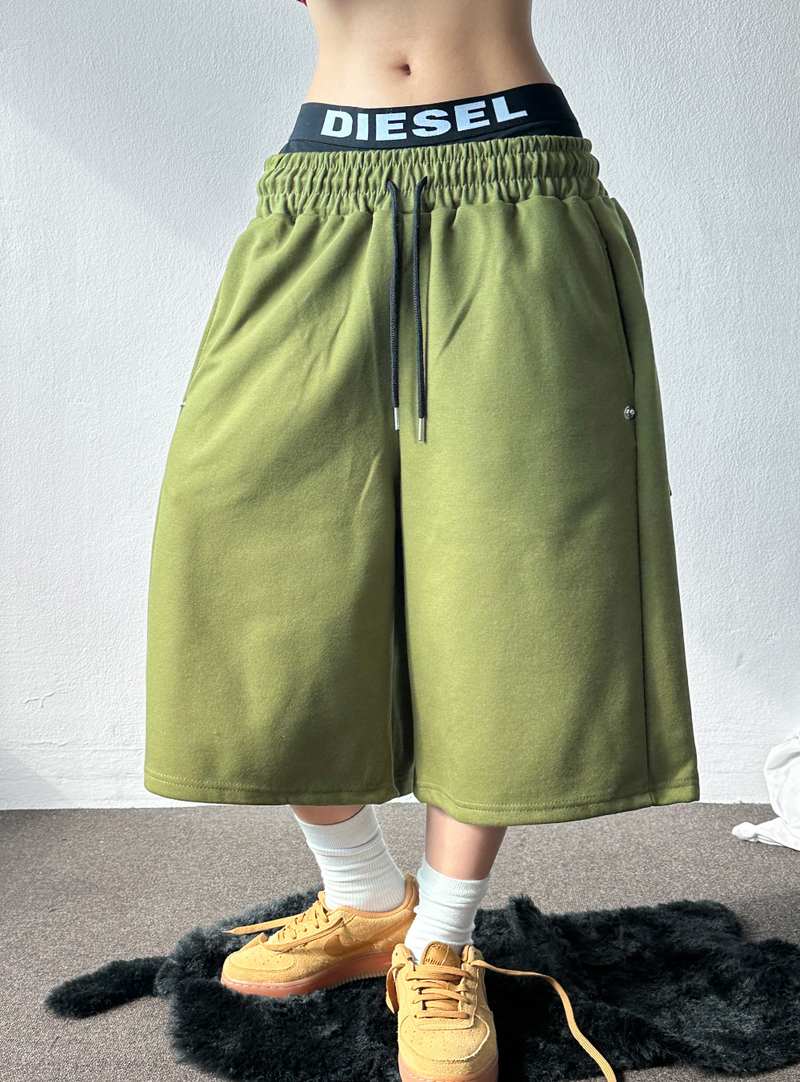 Pinter Snap Color Block Balloon Bermuda Shorts 7color