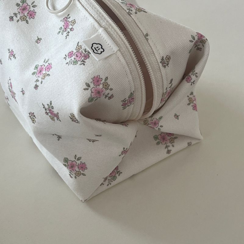 SPRING FLOWER ZIPPER POUCH