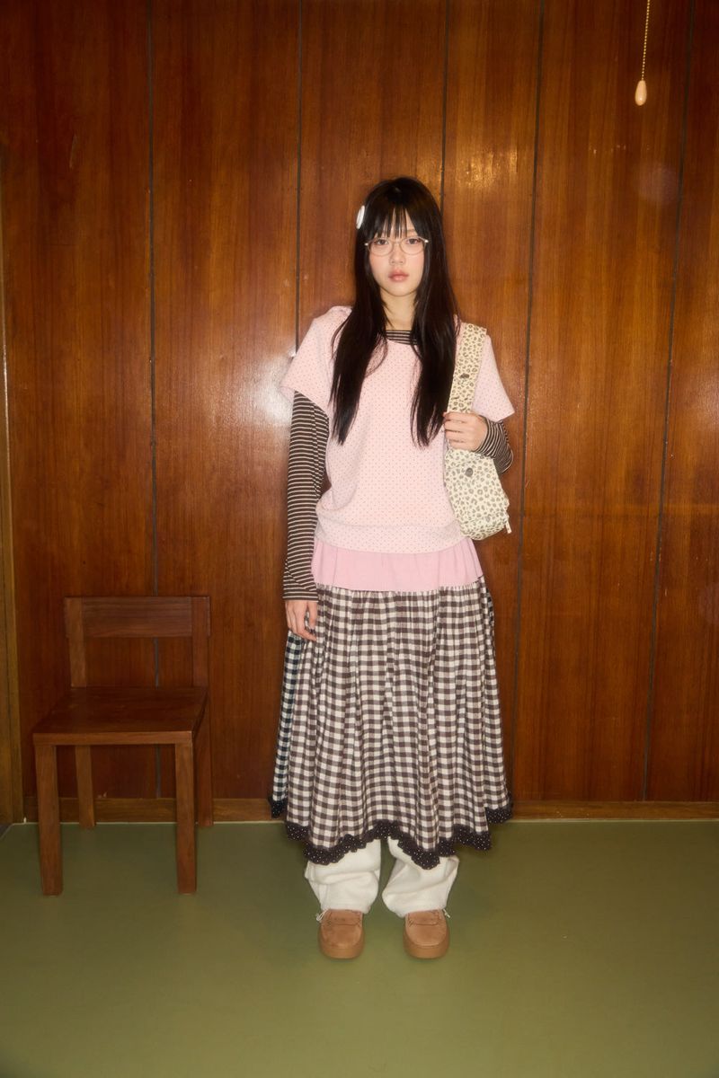 BROWNIE GINGHAM CHECK SKIRT (MULTI)