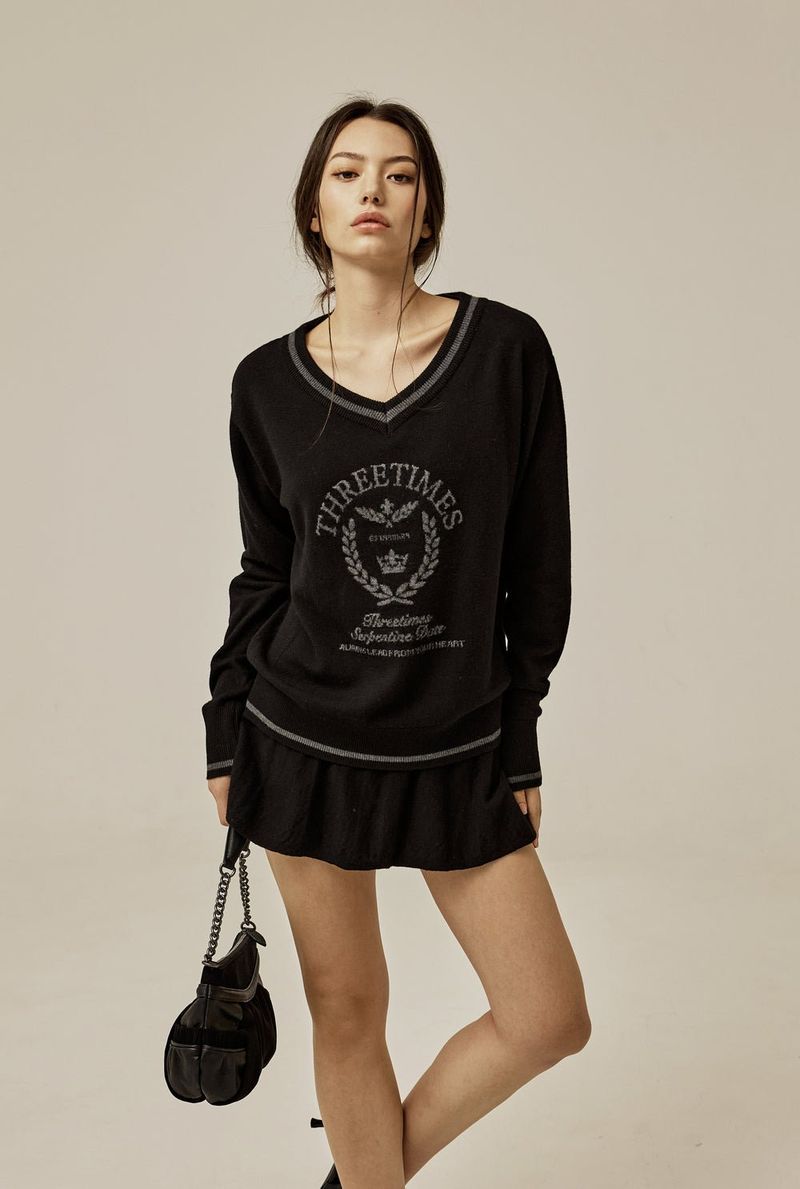Isabel emblem knit skirt