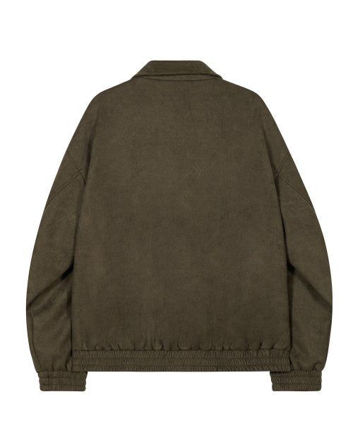 87-STAN009 [Vegan Suede] Standard Blouson Suede Jacket KHAKI