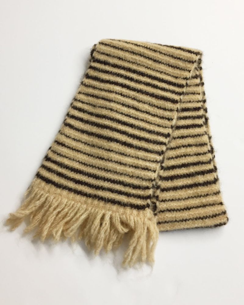 Le Fine Wool Stripe Muffler (4color)