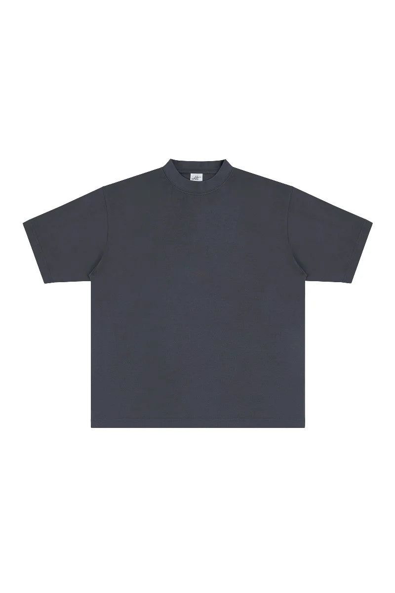 Heavyweight Cotton Mock Neck Tee