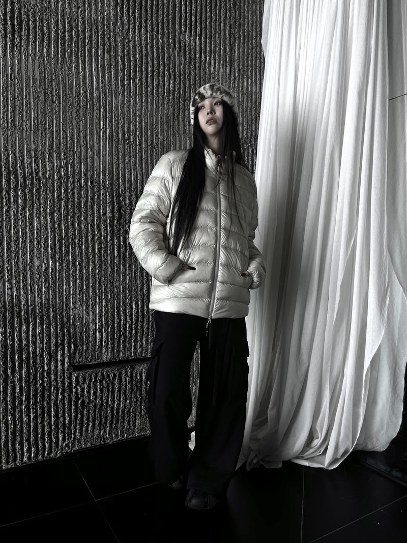 [unisex] aro duck down light puffer (2color)