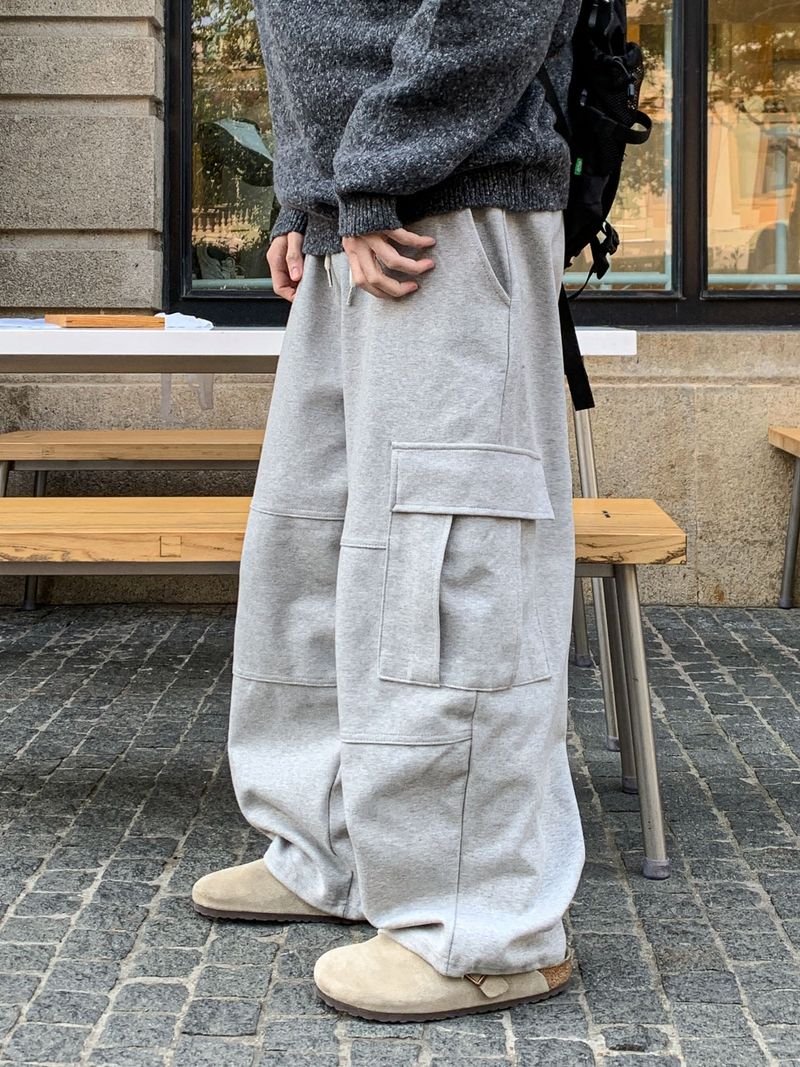 ベーシックオーバーヘンリーネックニット