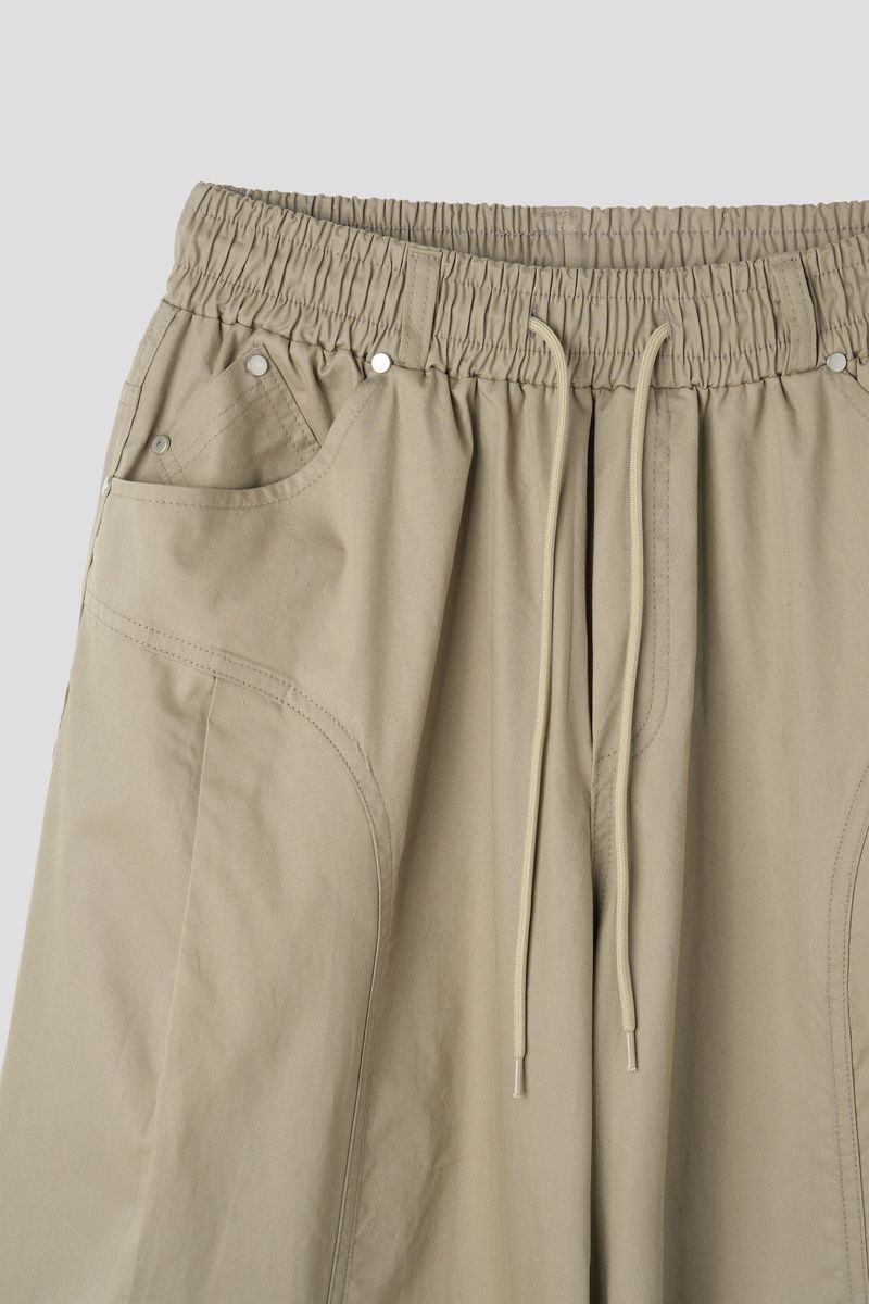 Ruin cut pintuck wide pants 4C