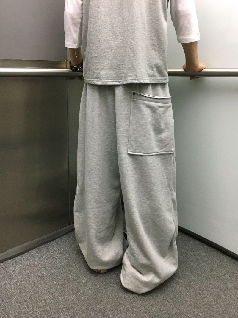 OEN Pintuck Heavy Wide Sweatpants 3C